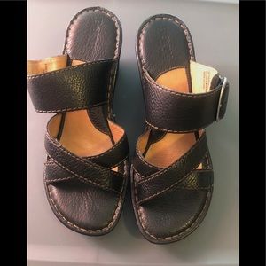 REDUCED !!!!Born Black leather sandals